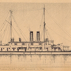 1921 - Cannoniera fluviale 'Ermanno Carlotto' stazionante in Cina